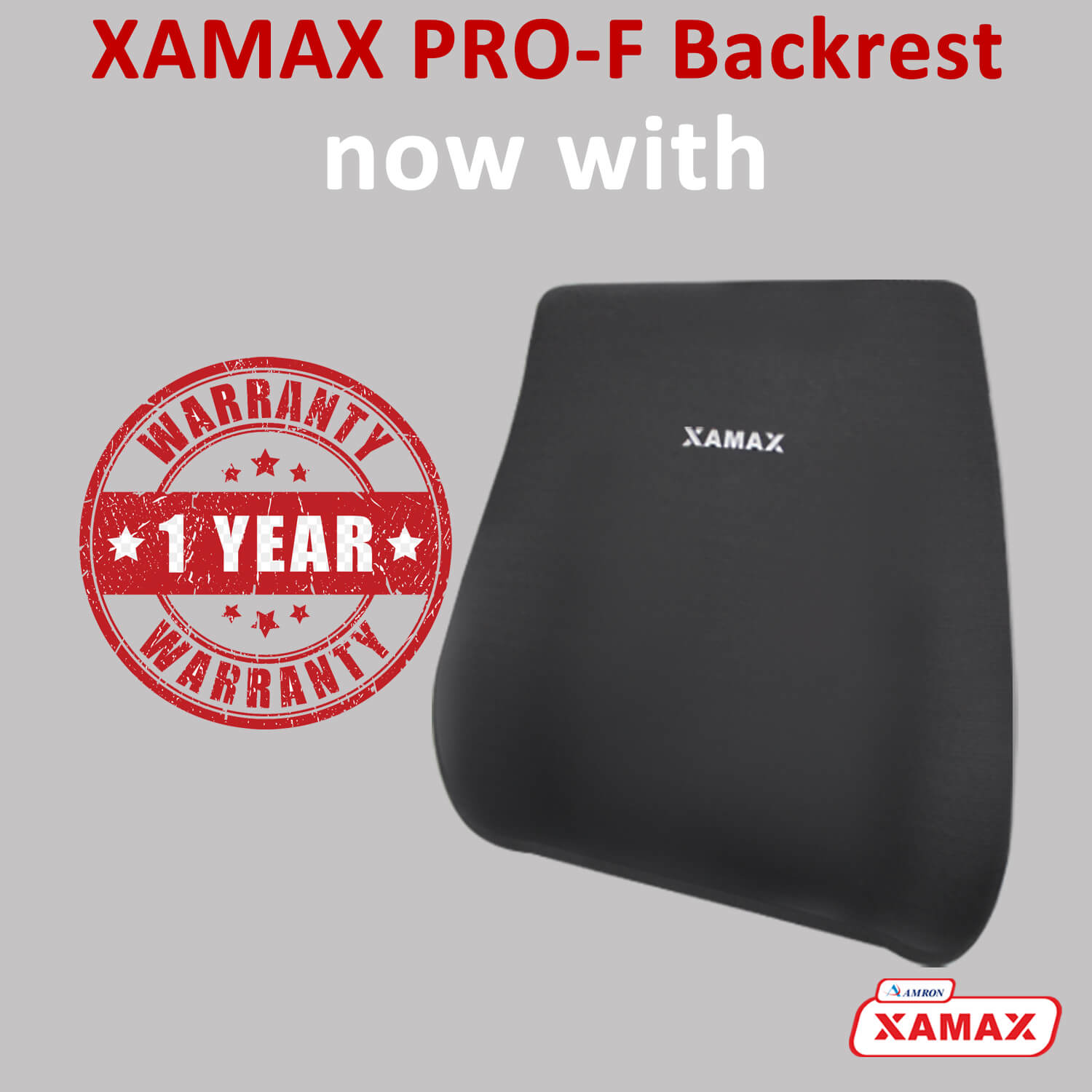 Xamax Pro F Back Rest For Car, Office,Computer Chair (Grey)